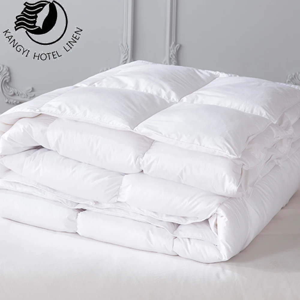Luxury King Size Hotel Duck Feather Bed Sleeping Comforter Inner White Cotton Filling Duvet