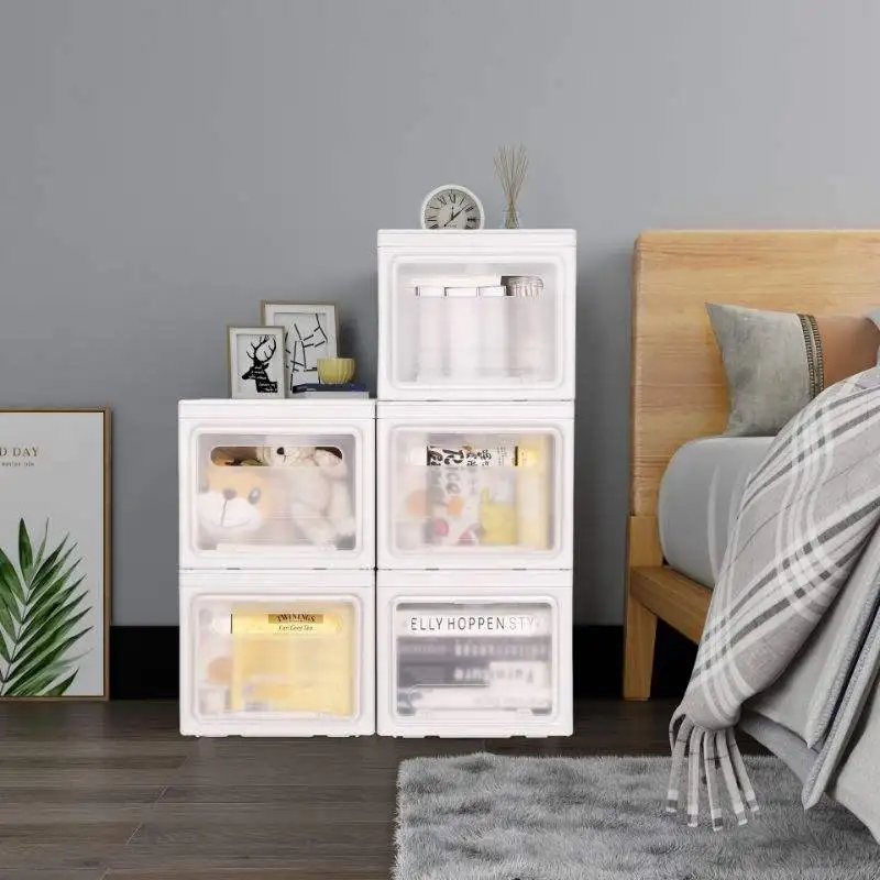 Clothes Storage Box Closet Organizer Home Organization Boxes PP Storage Bins Plastic Storage Box With Lid