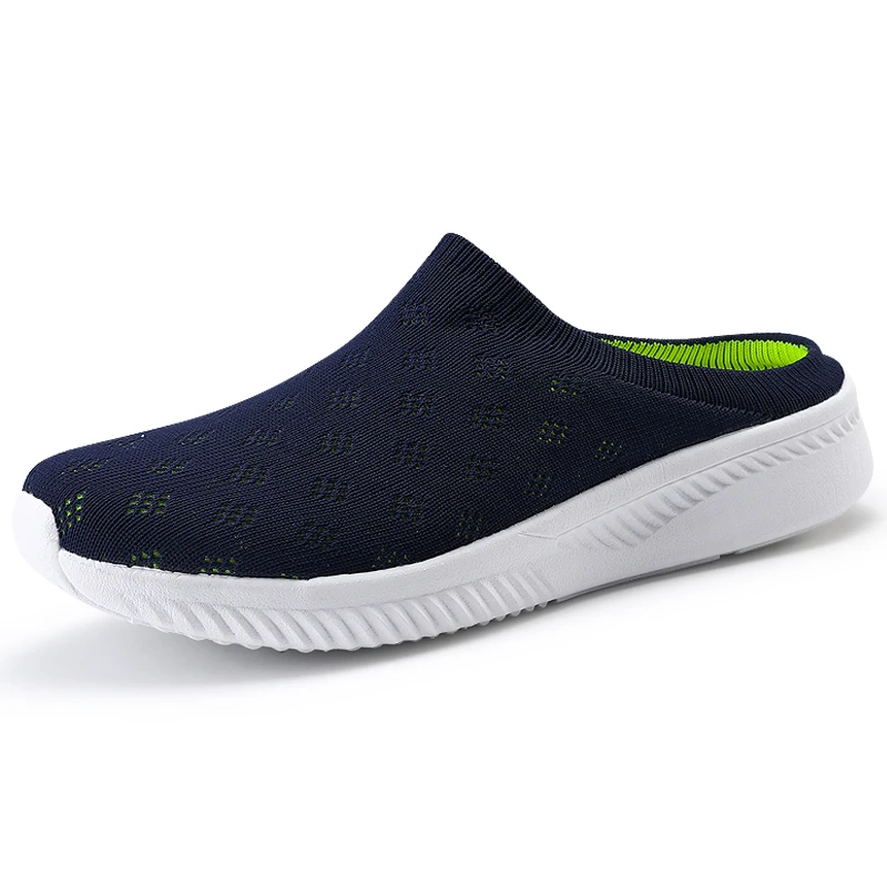 Factory logo upon request; Men's Slip On Mesh Flat Shoes; Open Back Slip On Men's Sports Shoes