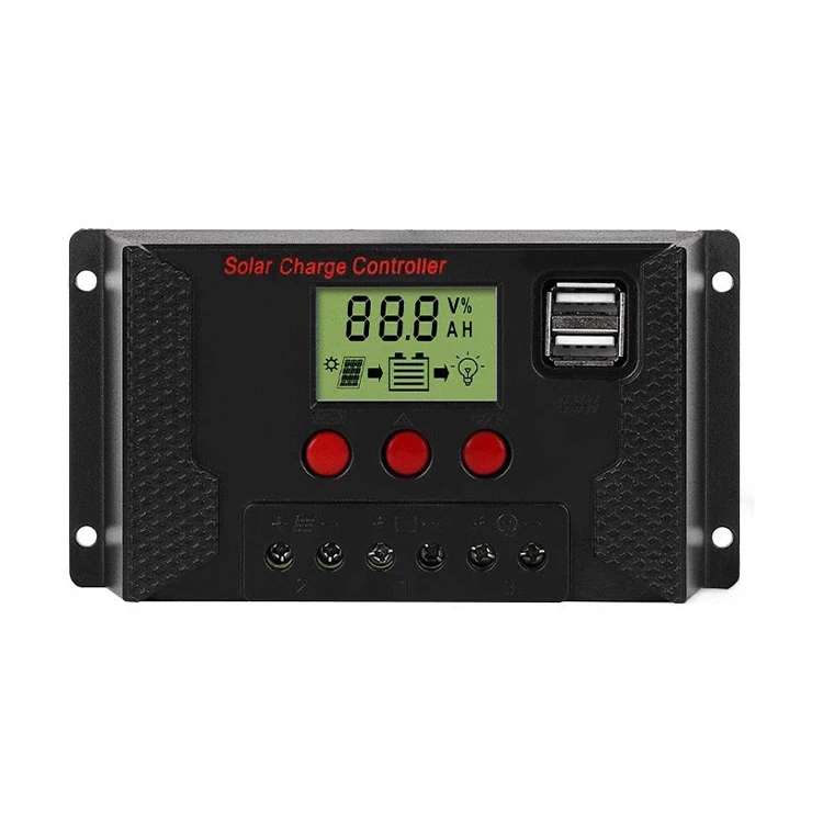 CPLS Controller solar with large screen 12v/24v 10a/20a/30a solar charger controller pwm controller