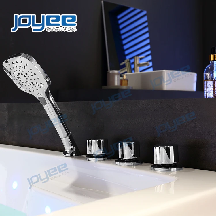 JOYEE luxury bath bathtub/ spa hot tub/ shower combo wooden intex whirlpool 2 person China indoor jakuzi hot tubs with step