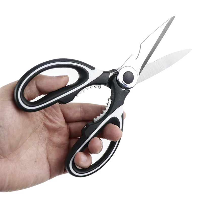
wholesale kitchen poultry shears stainless steel scissors with Can opener 