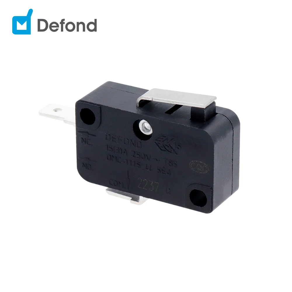 New Defond micro switch 2 pin 250 125Vac 15A spst micro switch t85 5e4 electronic DMC-1115-AA-GAH34-01R short lever micro switch