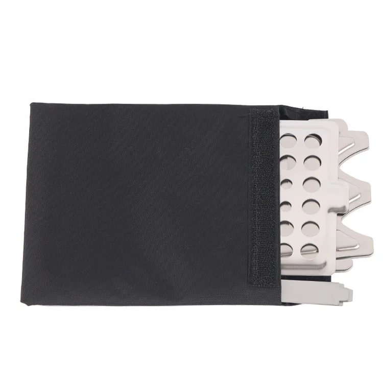 Hot Sale Stainless Steel Camping Wood Stove Folding Portable Backpacking Wood Burning Stove with Carry Bag