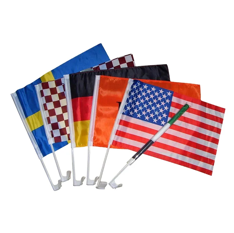 Huiyi Cheap Customized Small Car Flag Bahamas Election Advertisement Promotion Celebration Bahamian Car Window Flag Banners