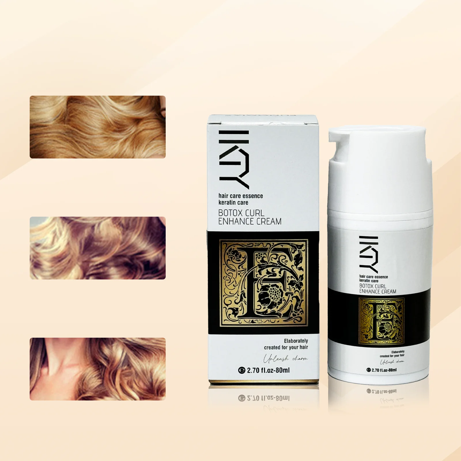Curly Hair Cream Gel Lightweight Curl Defining Cream with Argan Oil, Anti-Frizz Styling Gel - For Wavy, Coily & Curly Hair
