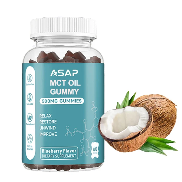 OEM ODM Food Grade 100% Pure coconut extract Fat Burning MCT OIL Gummy