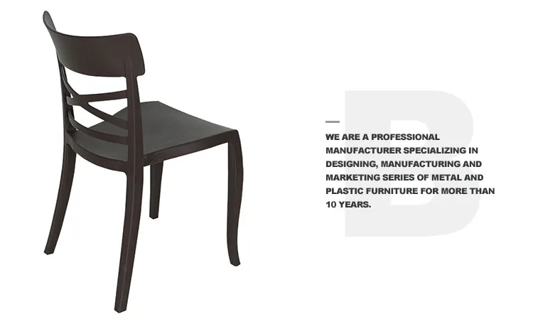 
Modern high quality popular dining plastic chair outdoor cross back chair 