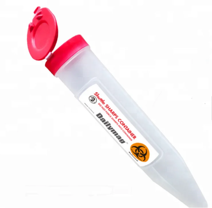 
0.1L Medical Disposable Portable Sharp Container, Small Capacity Pocket Sharp Bin For Syringes Waste 