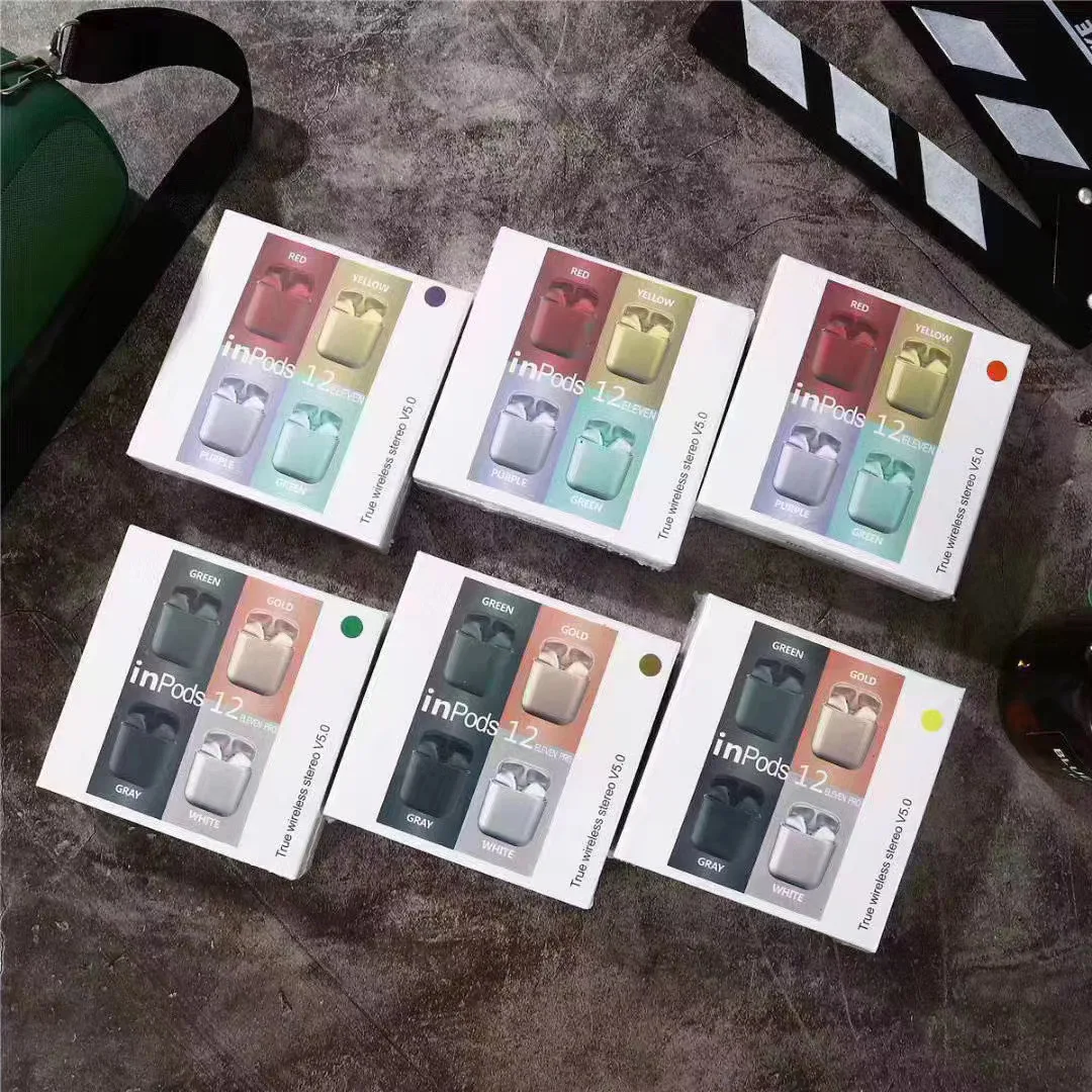 
Best China Mini original wireless i12 tws Inpods 12 metallic logam Wireless Headset inalambricos earphone for pc 