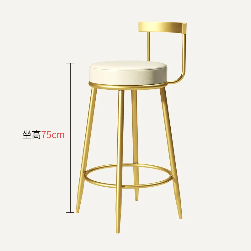 Тканевые стулья из искусственной кожи барные для продажи золотые ножки чайного дома кофейни высокие Лидер