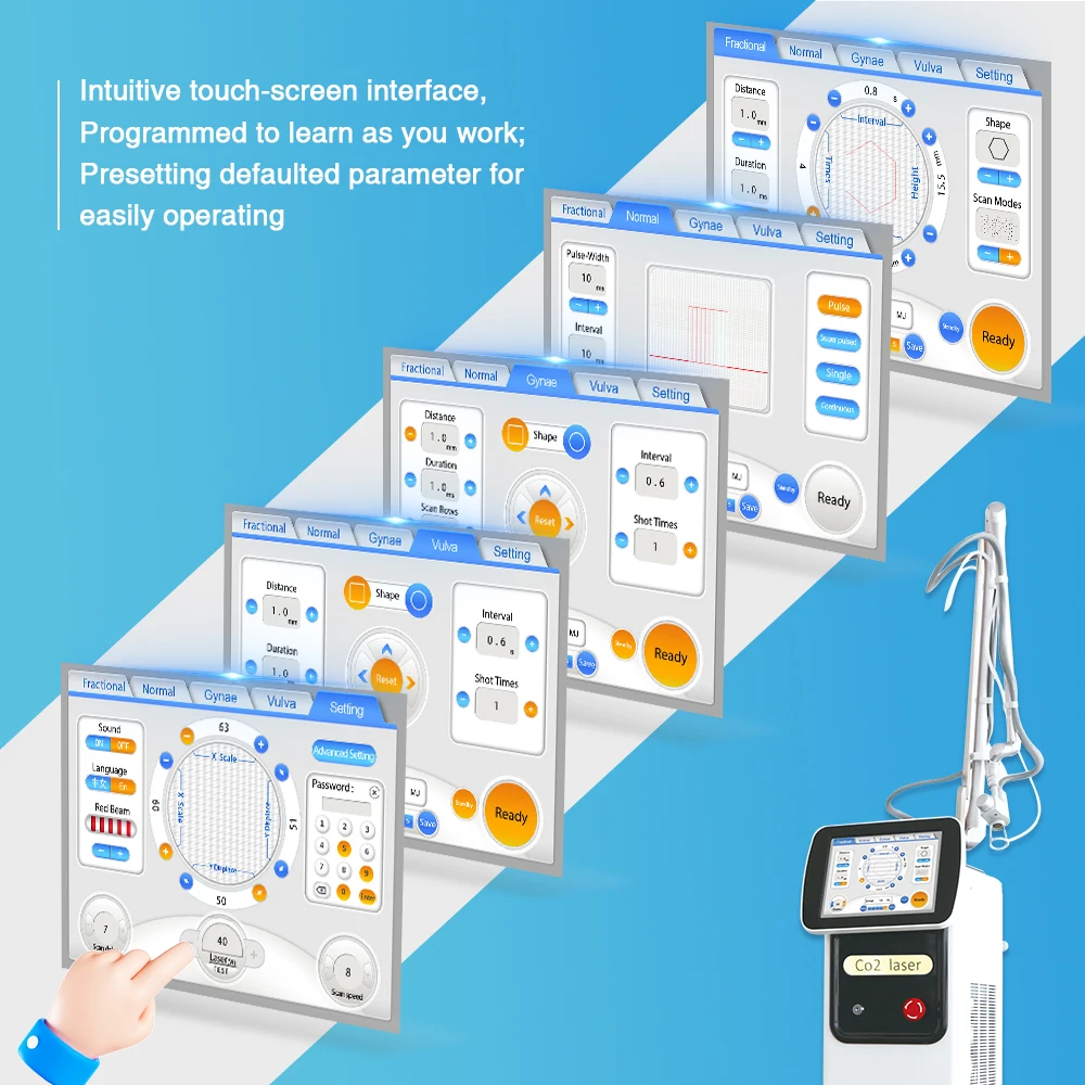Hot Sale 4 Working Models rf fractional microneedle fractional co2 lefis / laser de co2 fractional For Face & Body & vagina