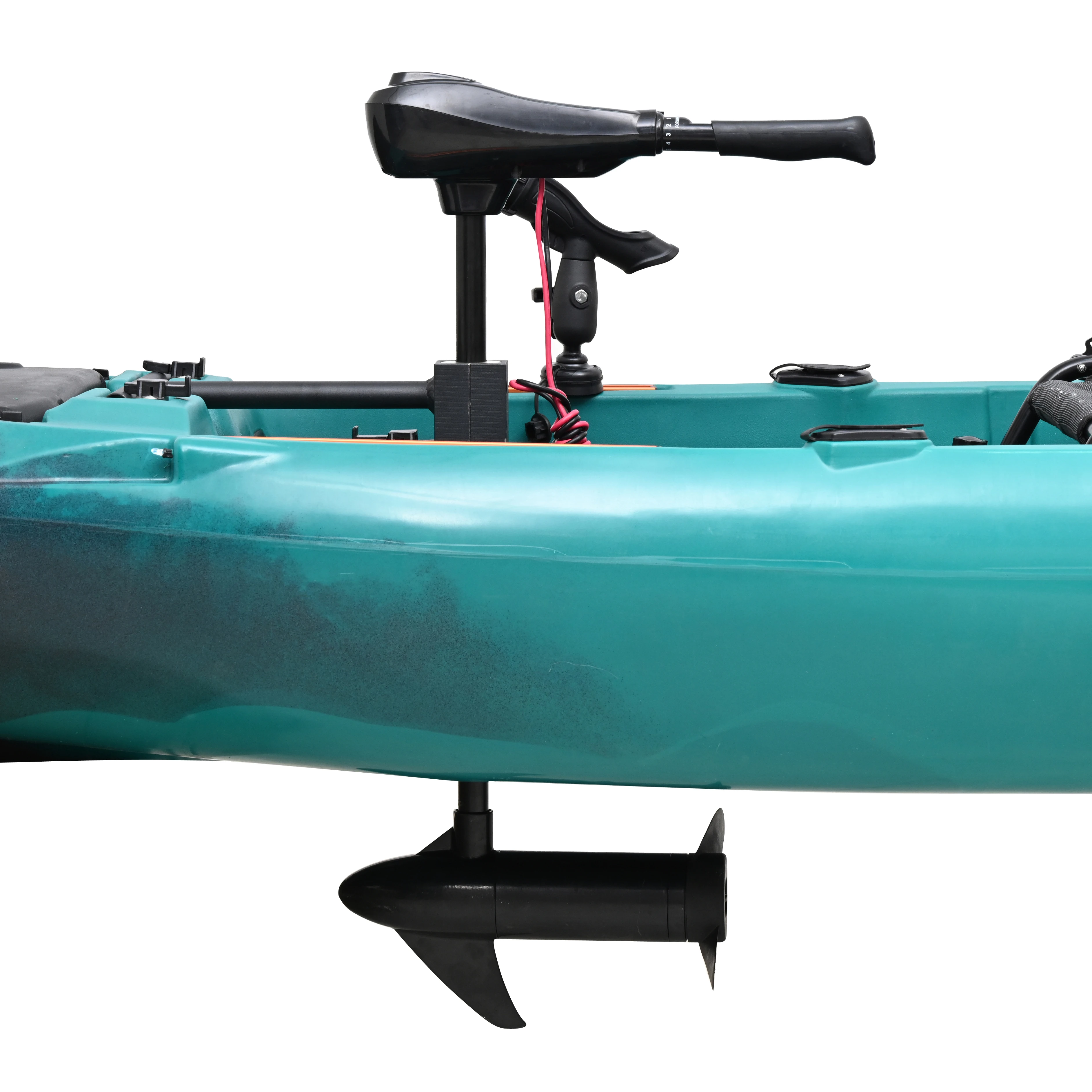 2024 New Design 12.5ft Pedal Fishing Motor Kayak Single Roto-Molded Lldpe Plastic Rowing Boat for Sea Fishing and Water Sports