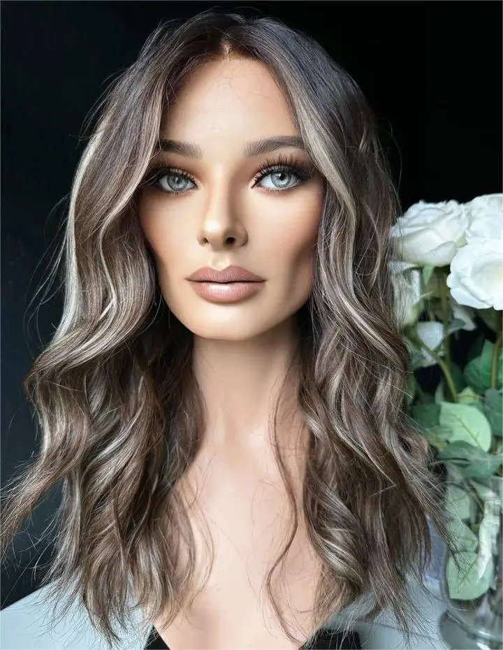 Cool Platinum Highlight Blonde European Hair Lace Top Jewish Wig Single Knot Hand Tied Front for Women Loss