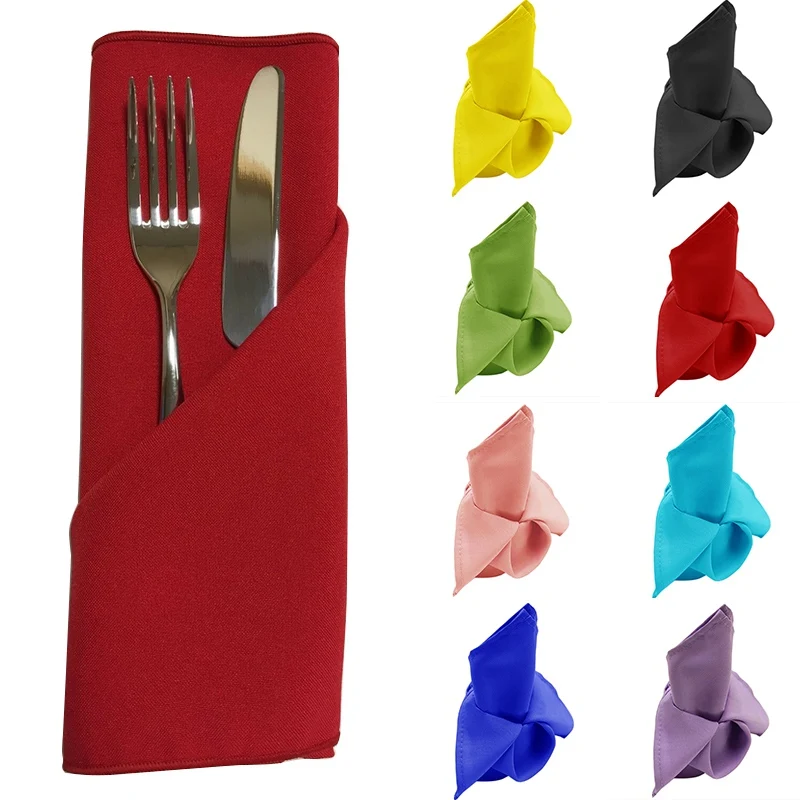Bverionant Wholesale Factory Direct Hot Colorful Custom Plain Woven Event Napkin Cloth Restaurant Hotel Wedding Table Napkins