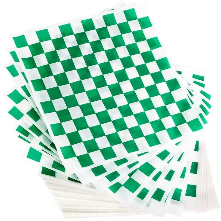 Wholesale Food Grade Wrapping Paper Custom Design and Size PE Coated Sandwich Burger/Meat Roll Bread Packaging Paper