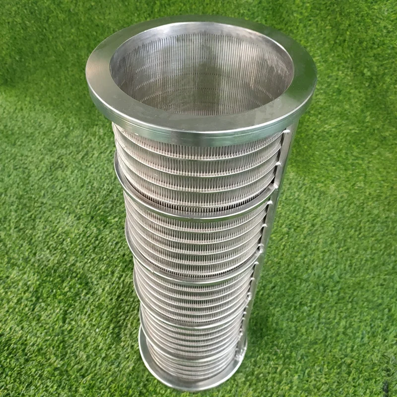 BTOSLOT aquaculture stainless steel 304  fish pond rotating drum filter for koi pond wedge wire screen filter cylinders