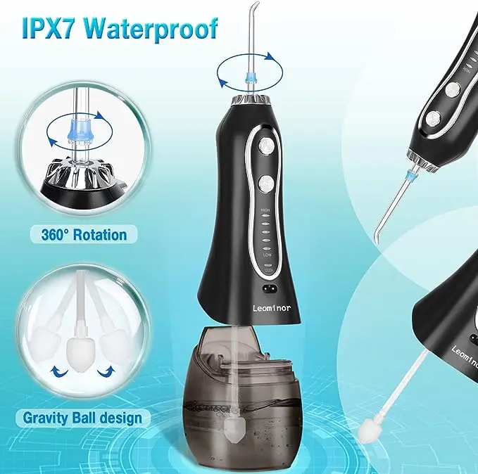 H2ofloss 5 modes 8 nozzles teeth cleaner water flosser Electric water dental flosser oral irrigator