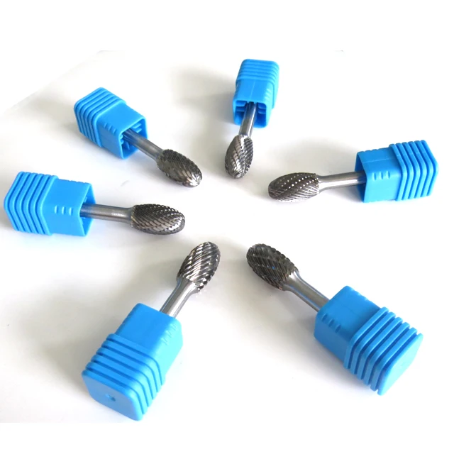 3mm 6mm Shank Diamond Carving Metal Engraving Tool, Double Cut Tungsten Rotary Set Carbide Burrs