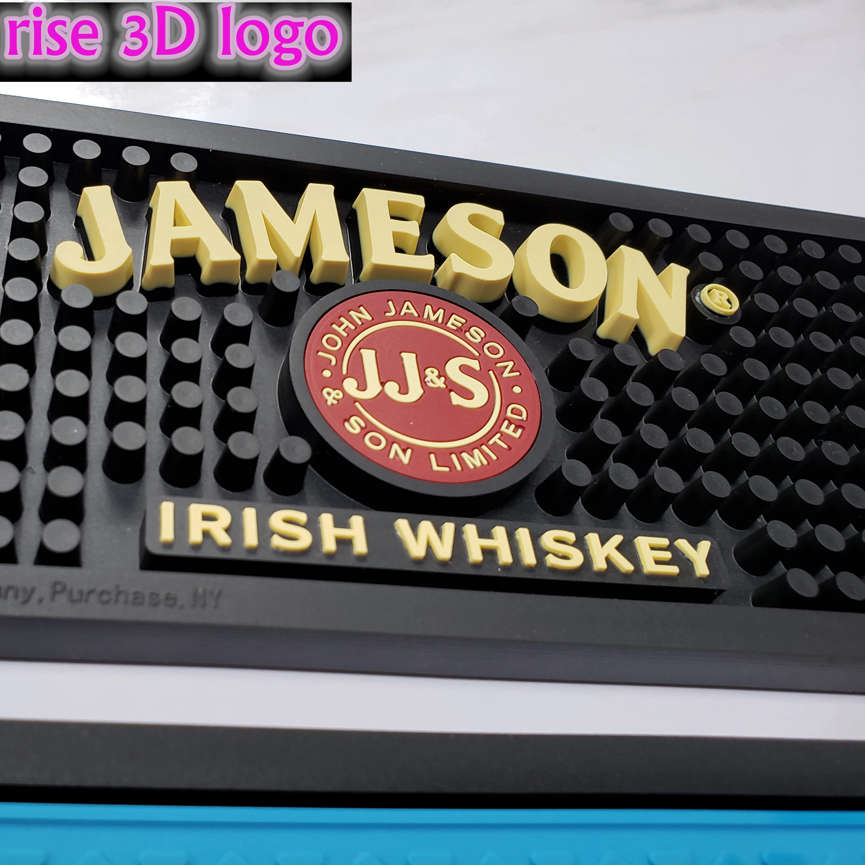 OEM-логотип мягкий ПВХ резиновый коврик для бара budweiser