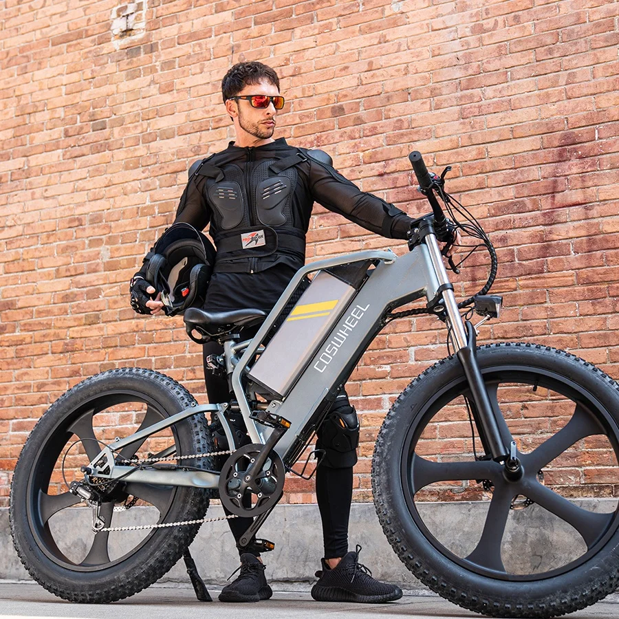 Coswheel T26 оптовая продажа 26 дюймов полный Подвесной Электрический велосипед Байк способный преодолевать Броды городской
