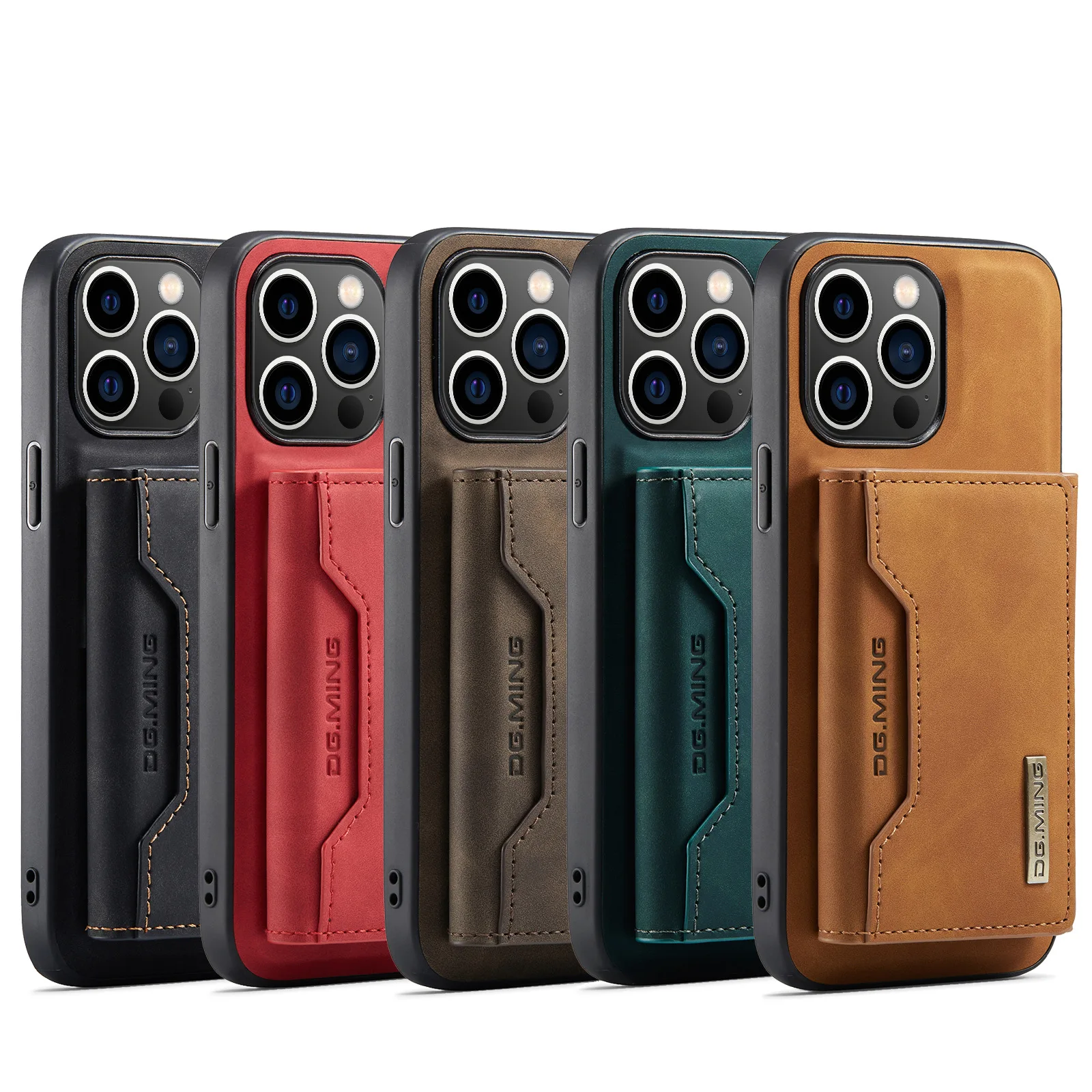 2 in 1 Magnetic Phone Case Wallet Holder Case Luxury PU Leather Back Cover Shockproof Case for iPhone 15 14 Pro Max
