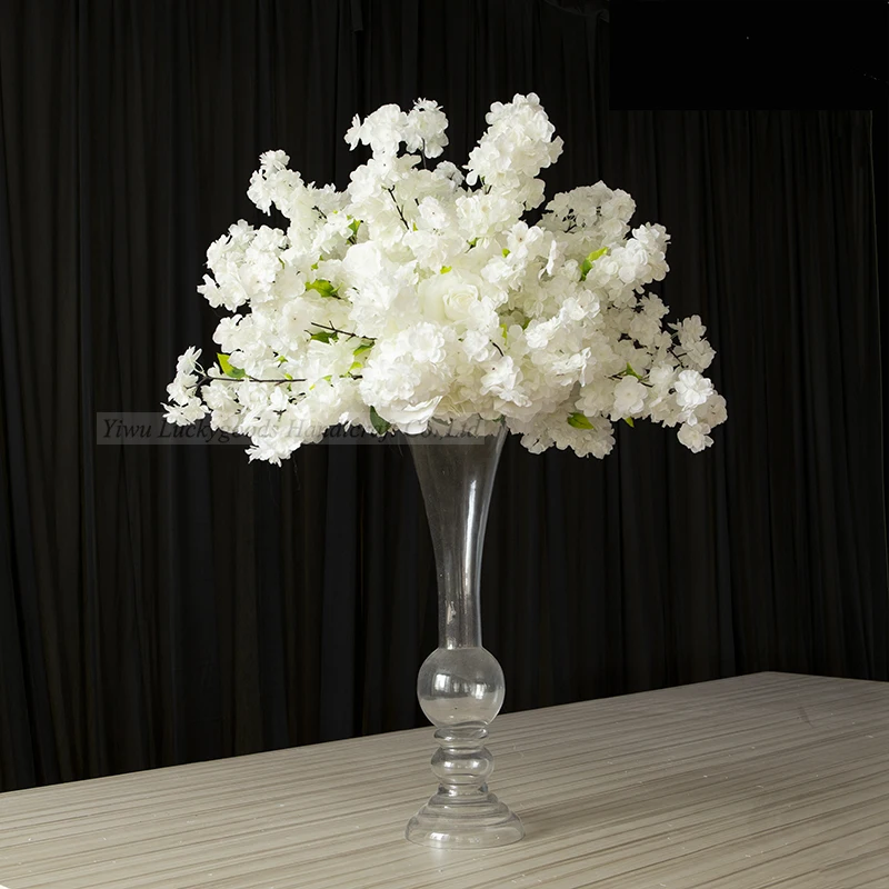 
lfb405-white 70cm large customize round wedding artificial rose Flower Balls for wedding table decoration 