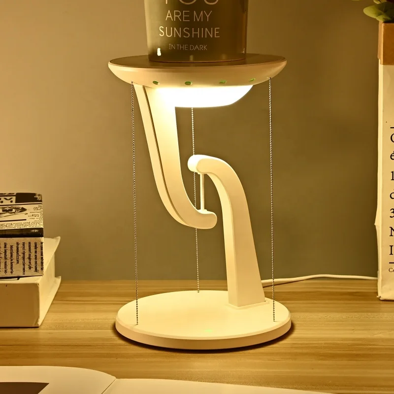 BETTER Modern touch switch levitated table lamp with 15 watts phone wireless charging