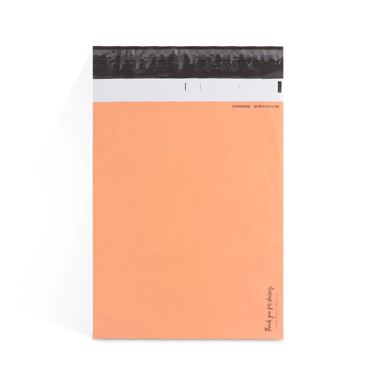 Custom Logo Recycled  Large Poly Mailers Mailing Bag Orange Postage Mailing Satchel