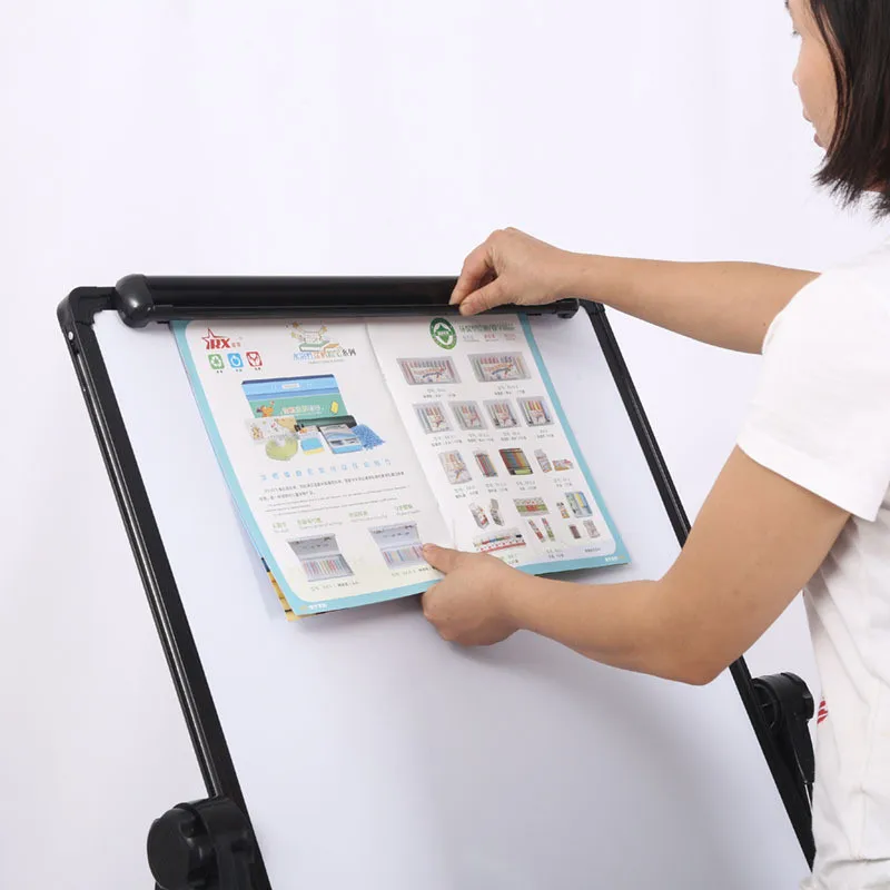 U Dual-Face White Board flip chart folding double side dry erase black slate chalk boards stationery