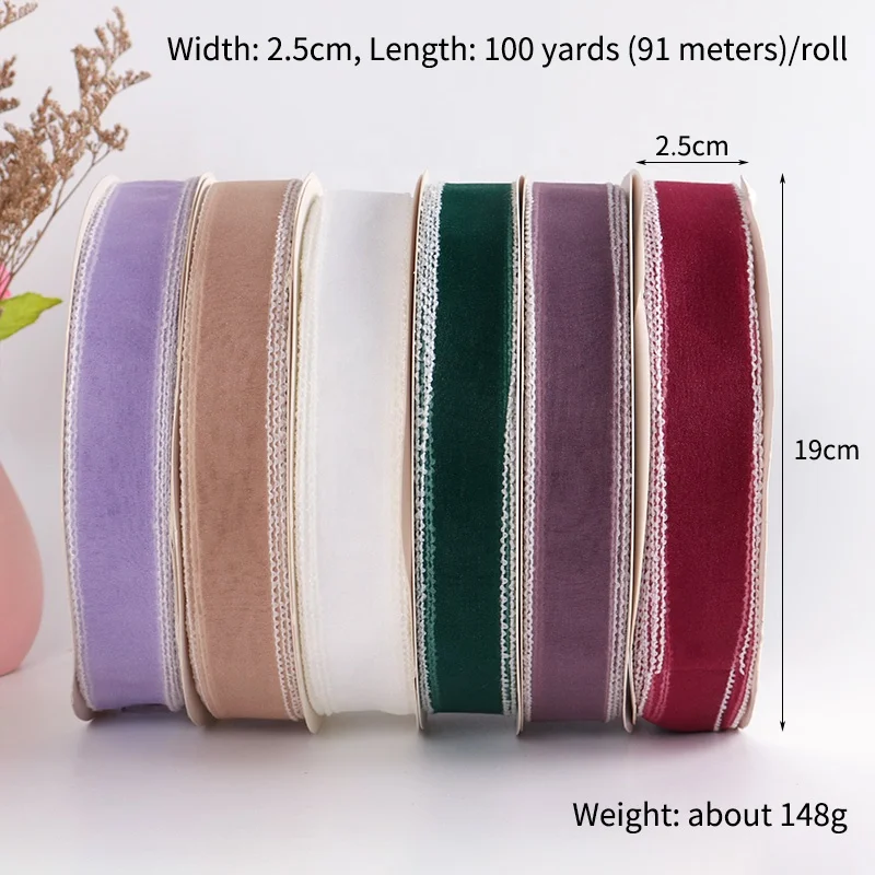 Wholesale Customized 25mm Flowers Packaging Sari Silk Ribbon Organza Yarn Ribbons For Wrapping Packaging Straw Hat