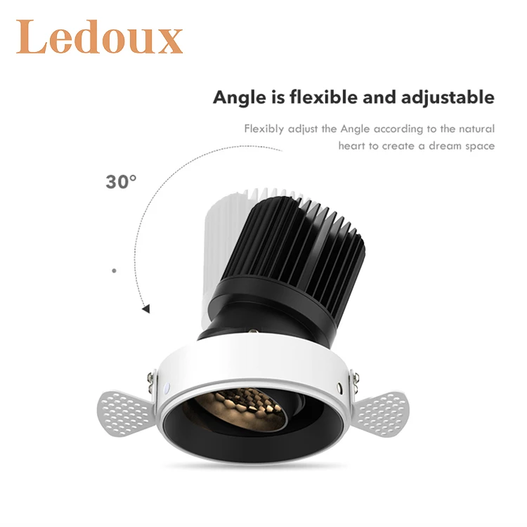 LEDOUX Double Square Recessed Downlights 12W 18W Corridor Recessed Led Spot Light