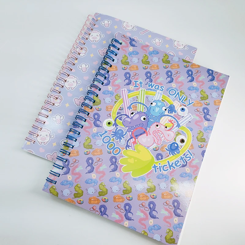 Note book pressure releasing sticker book print with release reusable paper inside