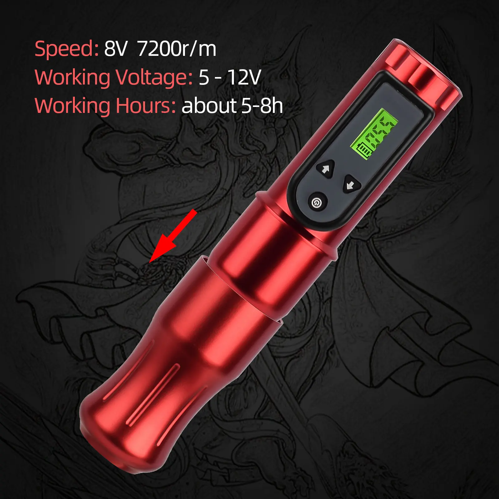 ATOMUS Wireless Tattoo Machine Pen Tattoo Gun Permanent Makeup Machine Tattoo Machine Rotary Microblading Pen for Eyebrow