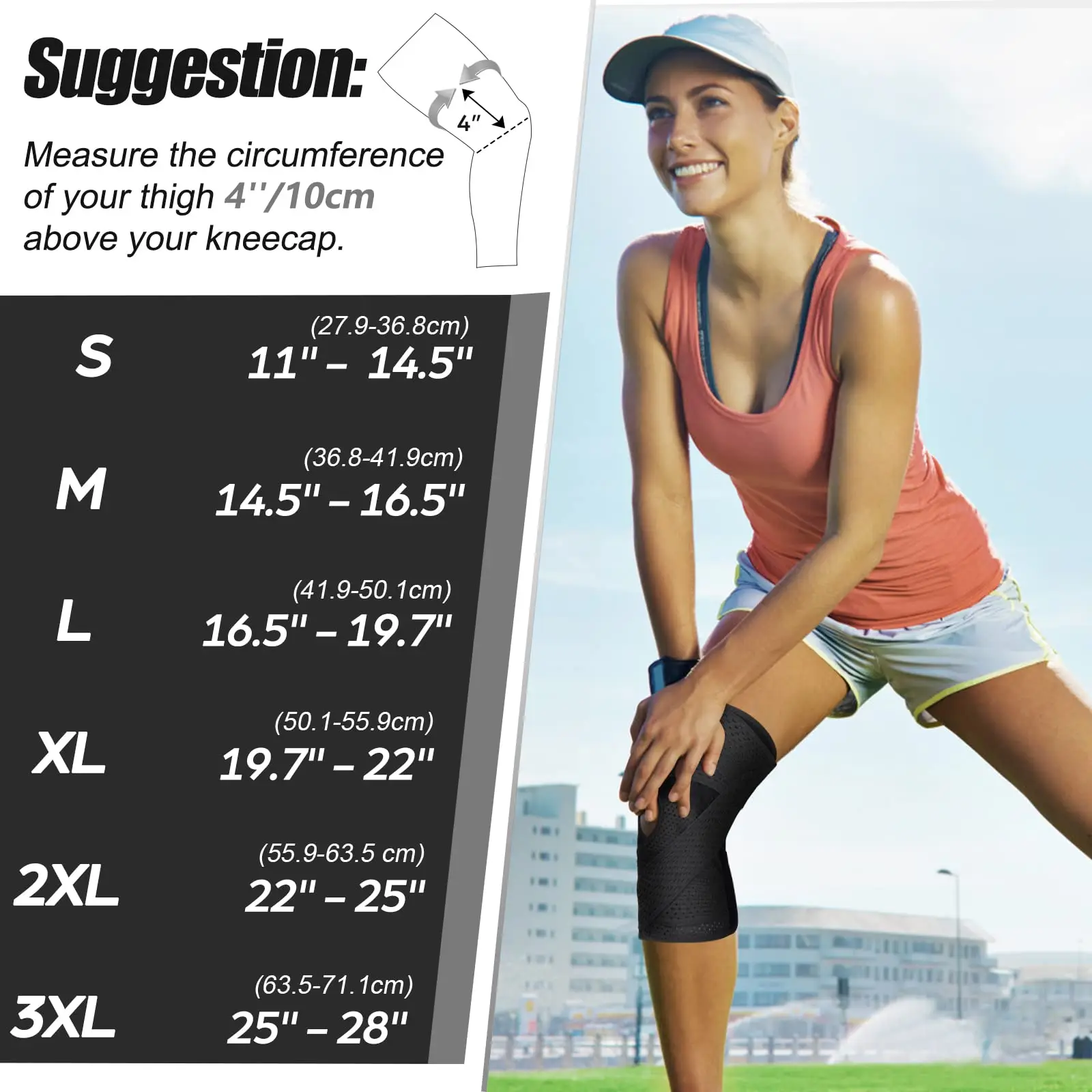 Knee Brace with Side Stabilizers for Meniscus Tear Knee Pain Injury Recovery Adjustable Sleeves Pads Brace Wraps Knee Support