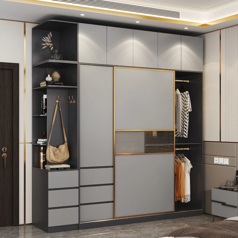 YuanChang Wardrobe Bedroom Furniture Luxury Wall Cabinets Custom Wooden Combination Furniture Armoire Chambre for Clothes
