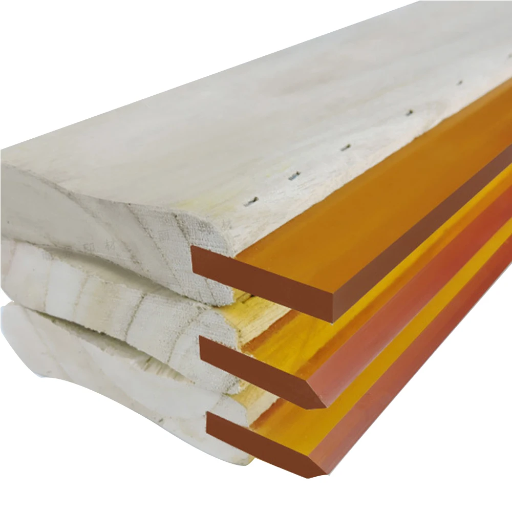 Pu Squeegee Oil Based Aluminium Squeegee Holder For Screen Printing Squeegee With Wooden Handle For Window Squeegee