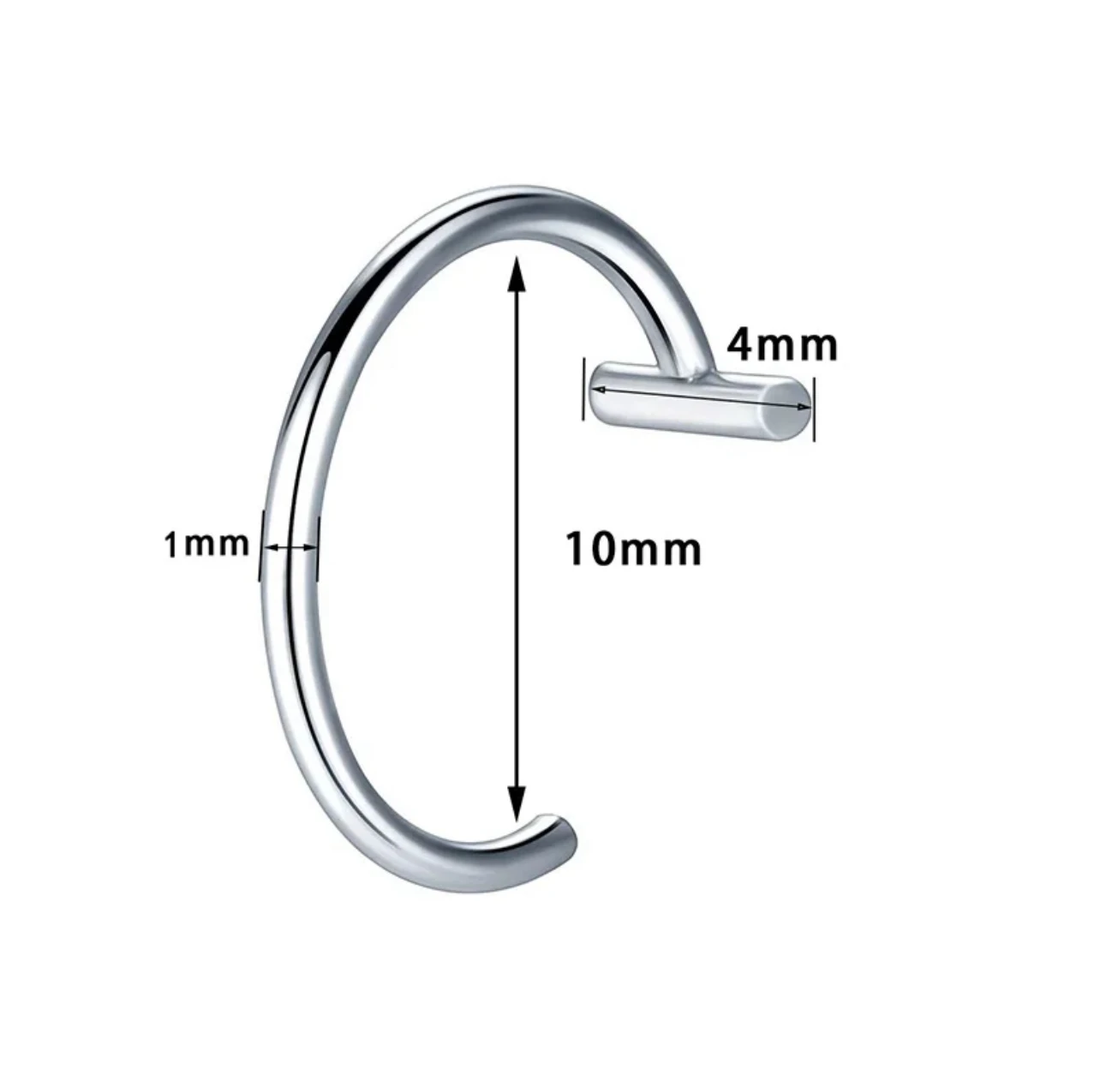 1Pc Stainless Steel Fake Nose Ring Women Body Jewelry Non-Pierced Hoops Septum Rings C-shaped Clip Lip Ring
