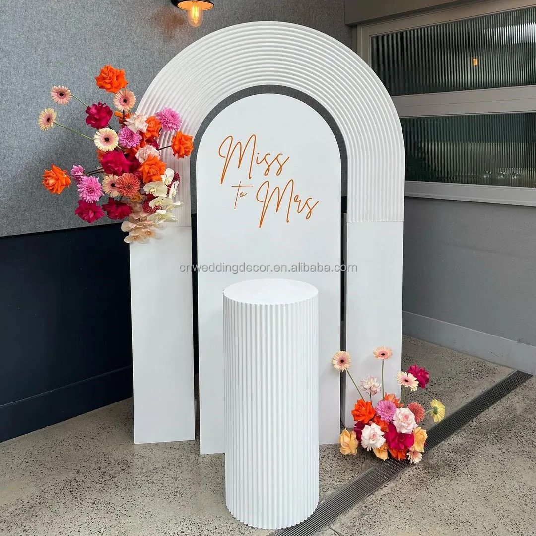 Backdrops For Wedding Events White Acrylic Wall Decoration Backdrop Arched Stand On sale