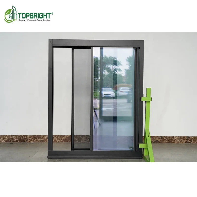 Topbright horizontal narrow serie glass window hurricane impact sliding aluminum windows designs