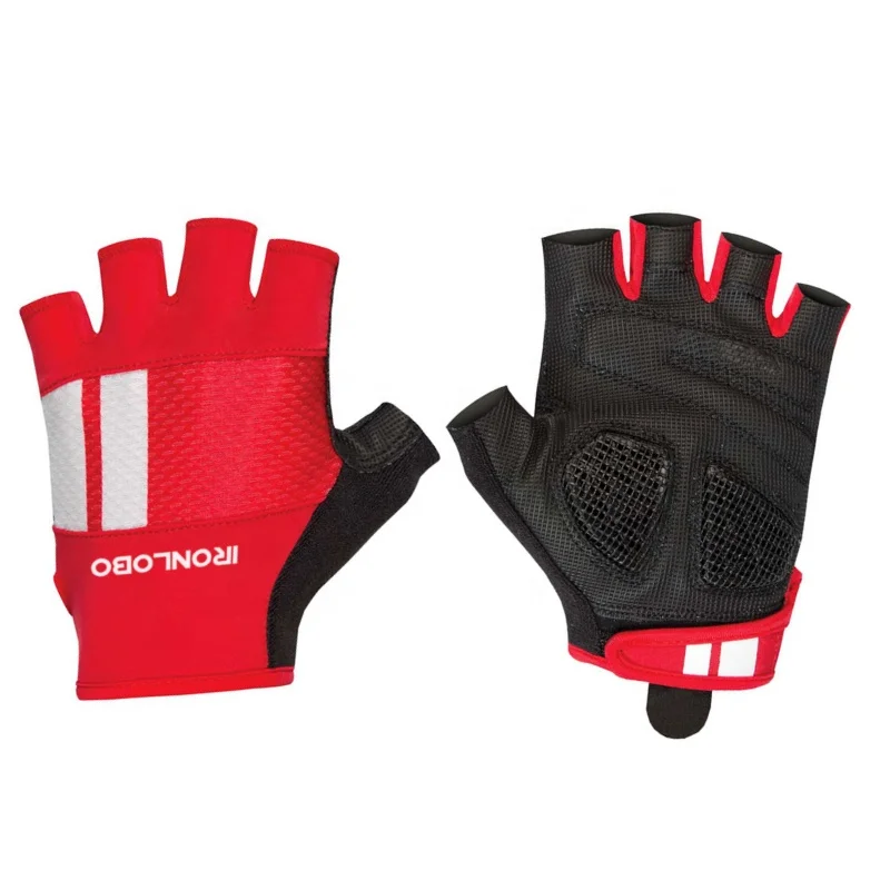 Custom Logo Short Finger Fingerless Men Breathable Sports Bike Cycling Gloves