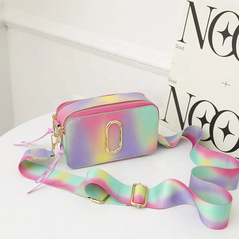 Оптовая продажа модная женская синяя сумка из искусственной кожи через плечо с широким плечевым ремнем