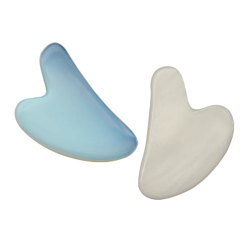Skincare Health Care Products Scraping Body Massage Tool Heart Shape White Jade Gua Sha Board