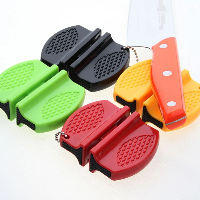 Mini Portable Outdoor Ceramic Tungsten Steel Knife Sharpeners Butterfly Kitchen Blade Pocket Knives Sharpening Stone Tool