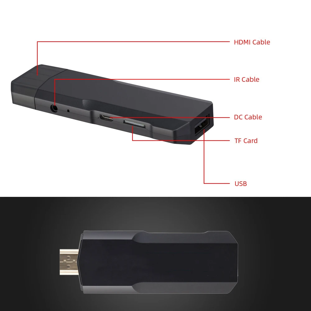 Video Gamepad Console 2.4G Wireless Controller HD Game Stick Box 4K 10000 games 64GB Classic Retro TV games For FC PS1 GBA