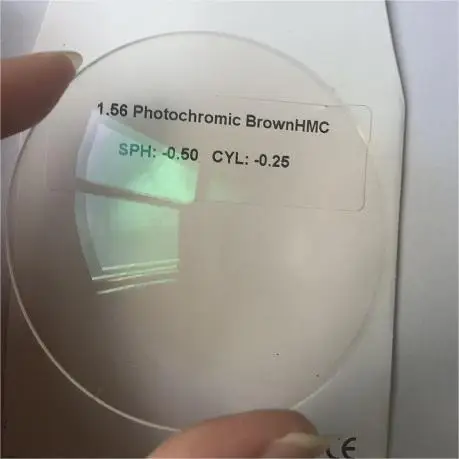 Wonderful quality PBX lens for eyewear 1.56 photochromic brown optical lenses