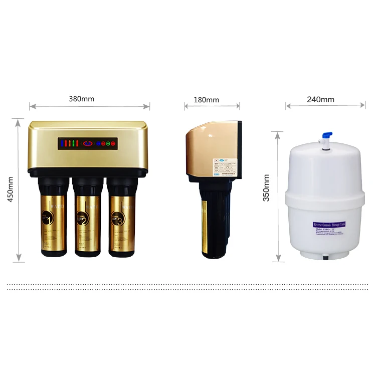 
Sunken wall-mounted 75 gallons Reverse osmosis pure water machine Water purifier home 