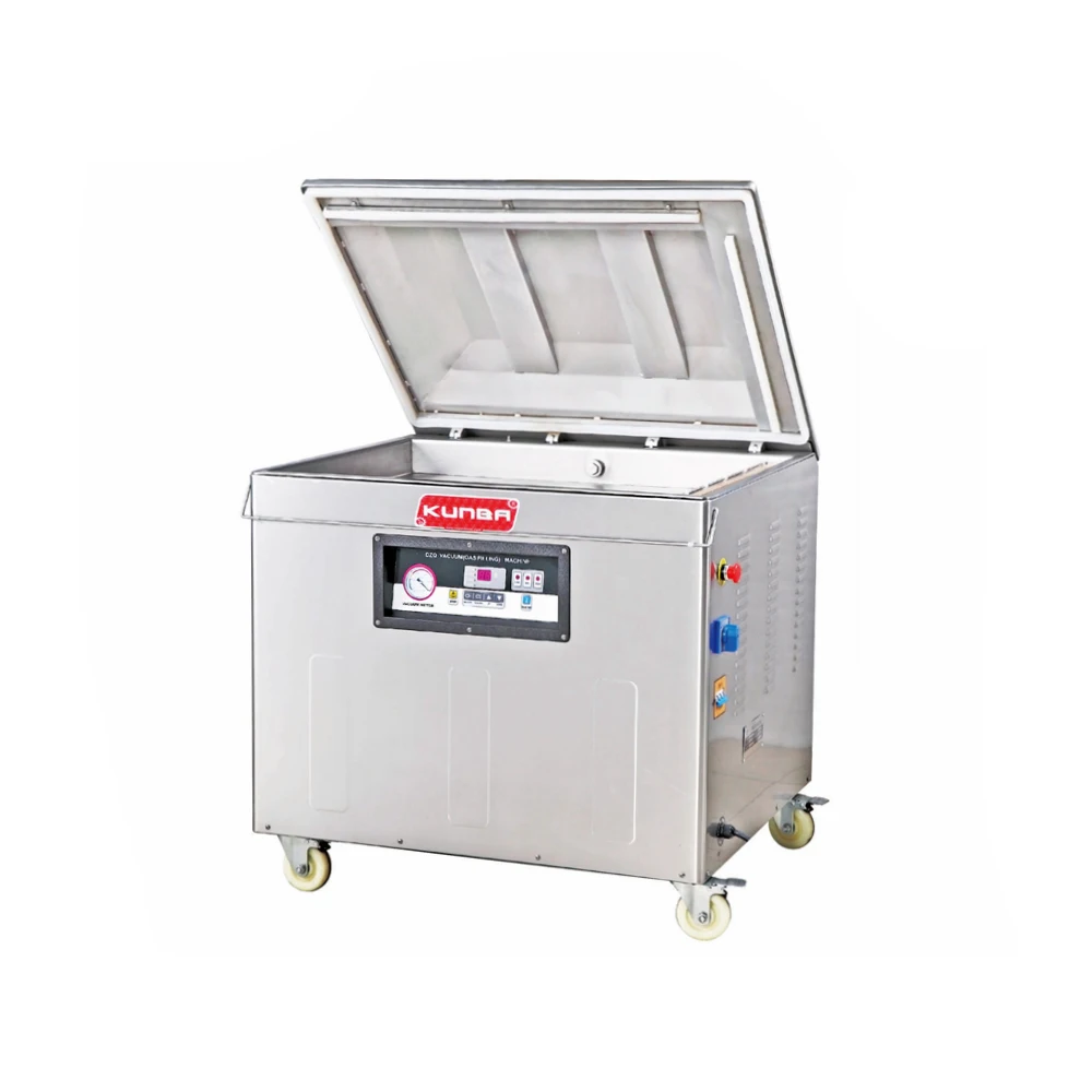 
KUNBA Dz-800/2L Whole Stainless Steel Single Chamber Vacuum Pumping Sealing Band Packing Machine for food fish 