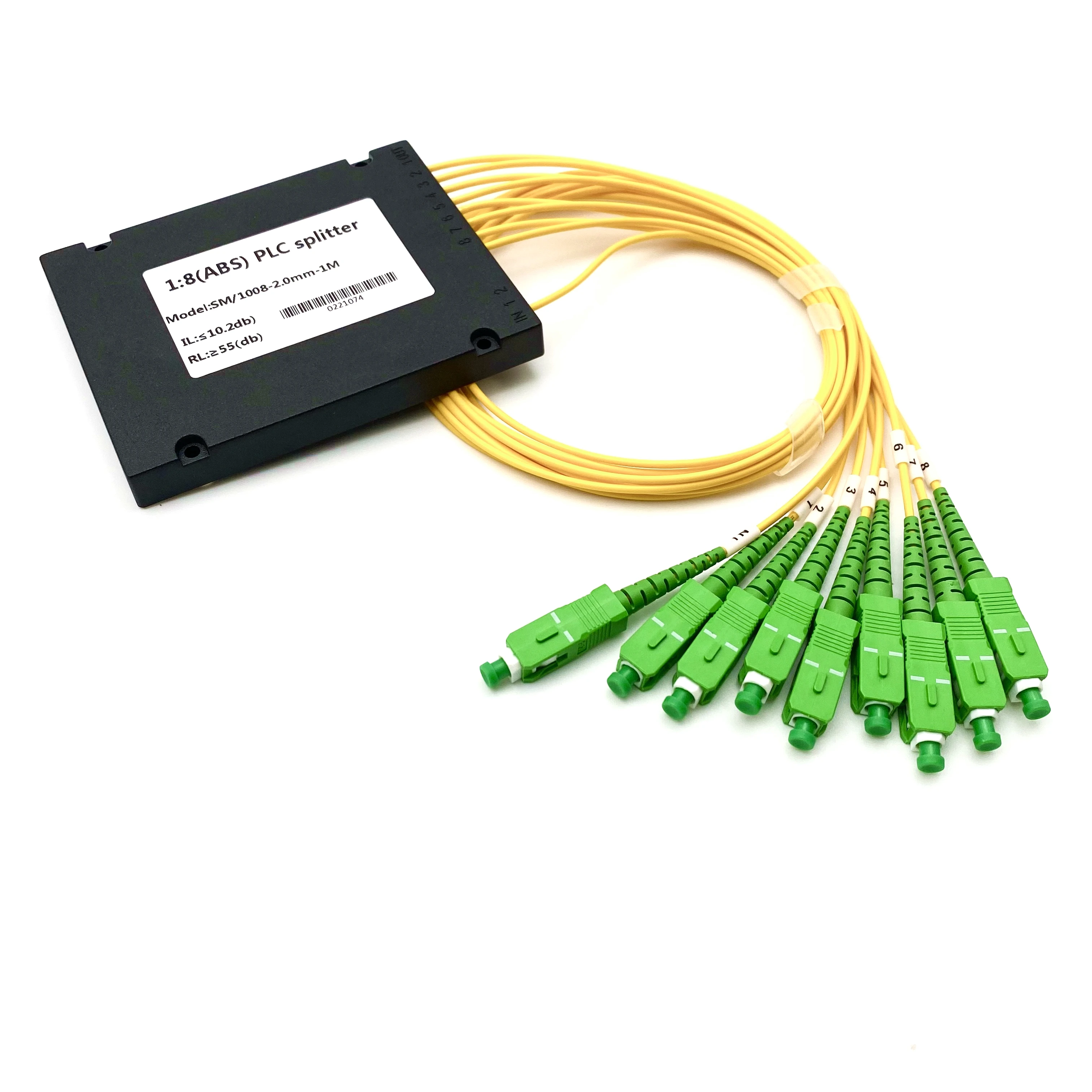Стеллажное крепление Plc сплиттер ABS коробка SC UPC соединители кассета Тип 1X2 1X4 1X8 1X16