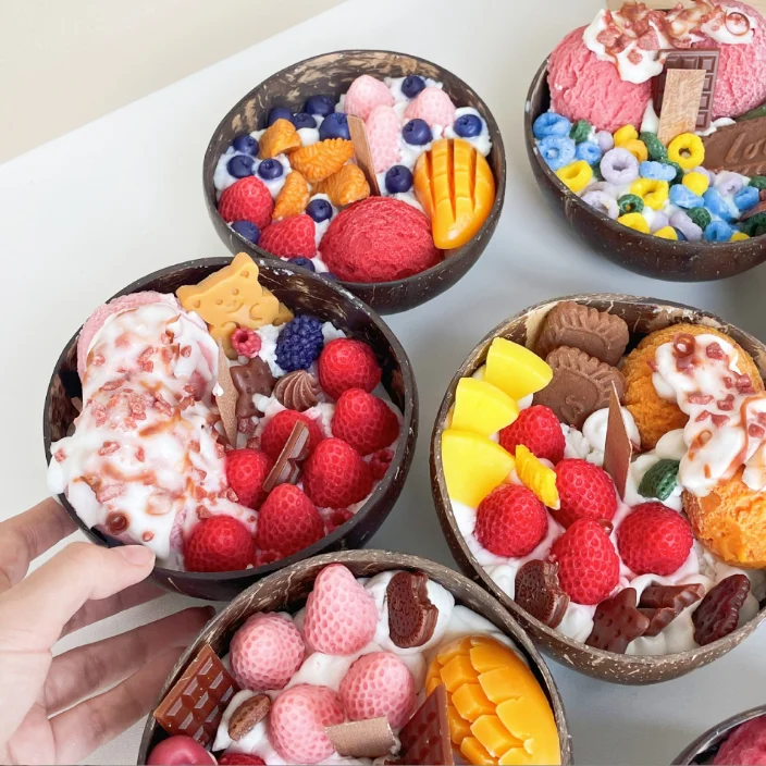 Coconut Shell Aroma Candle All Natural 100% Soy Wax Smokeless Aroma Candle